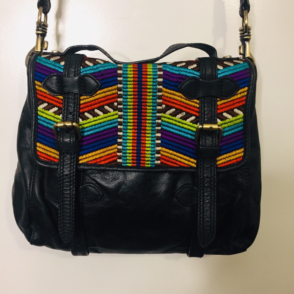 Cynthia Vincent Embroidered Crossbody Bag